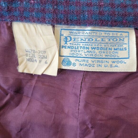 Vintage Pendleton Virgin Wool Womens Skirt (Size 22W) - Picture 3 of 4